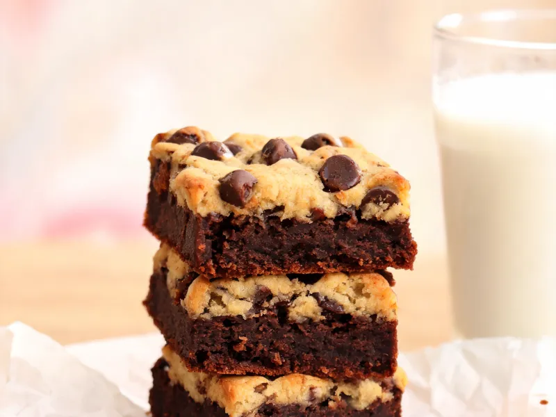 Brookies mit Brownie- und Keksschicht (KI-generiertes Bild)