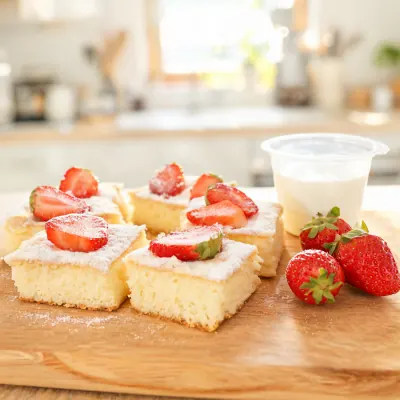 Erdbeerkuchen vom Blech (KI-generiertes Bild)