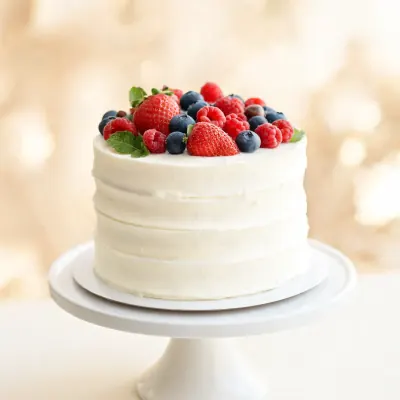 Kuchen mit frischen Beeren (KI-generiertes Bild)